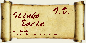 Ilinko Dačić vizit kartica